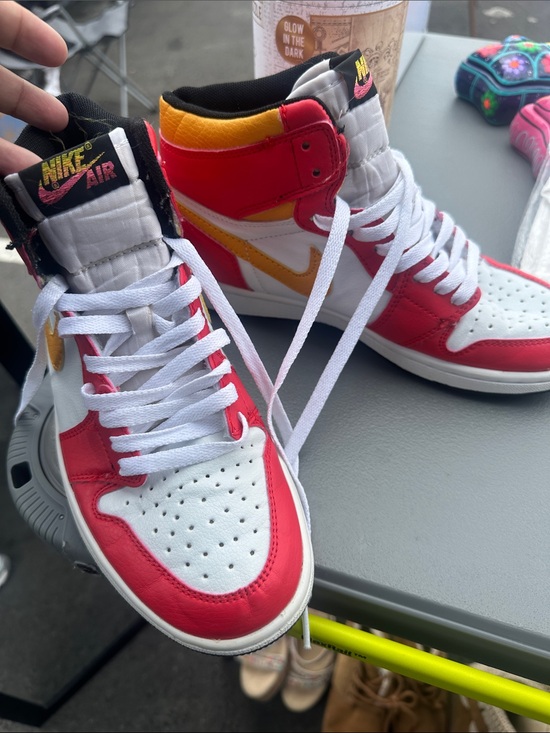 Nike Shoes - Nike High-Top Sneakers in White, Red & Yellow